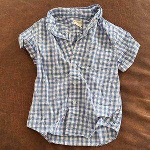 Crewcuts Blue and White Checkered Kids Button Down Shirt